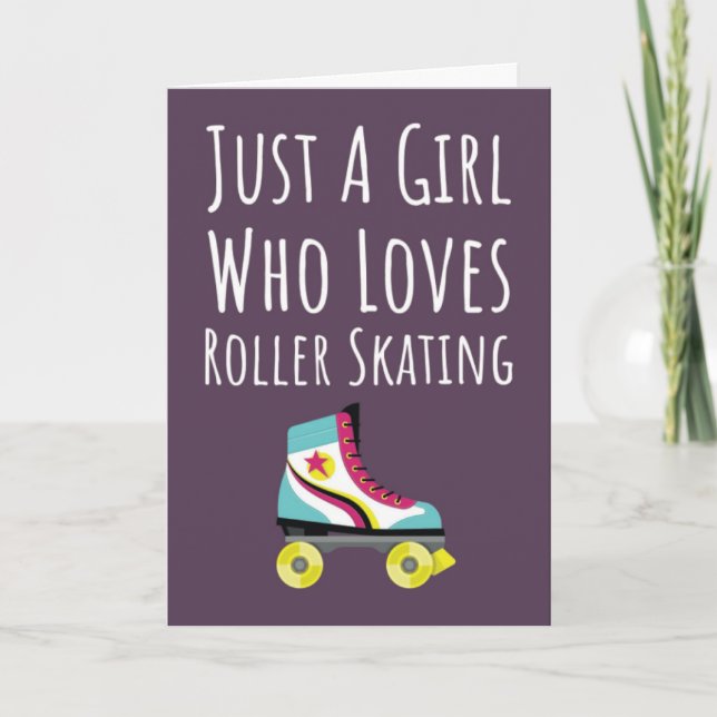 Cartes de patin à roulettes rose mignon pour bébés (Devant)