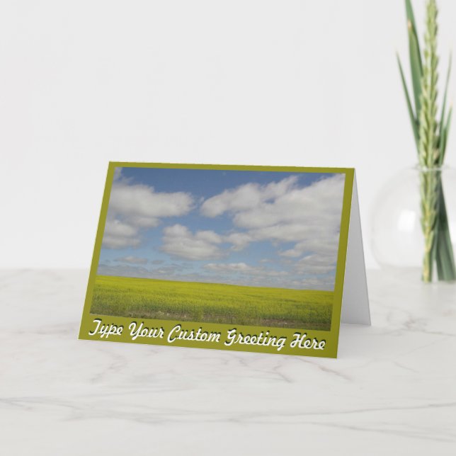 Cartes de paysage des Prairies Carte personnalisée (Devant)