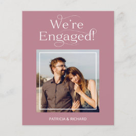 Cartes de photos d'annonce de fiançailles de budge
