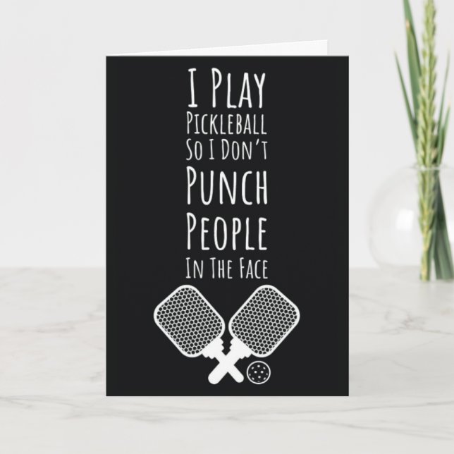 Cartes de Pickleball Amusant Joueur de Pickleball  (Devant)