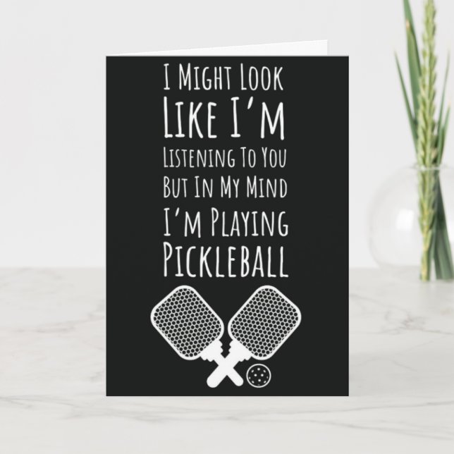 Cartes de Pickleball Drôles Humour Pour Joueur de  (Devant)