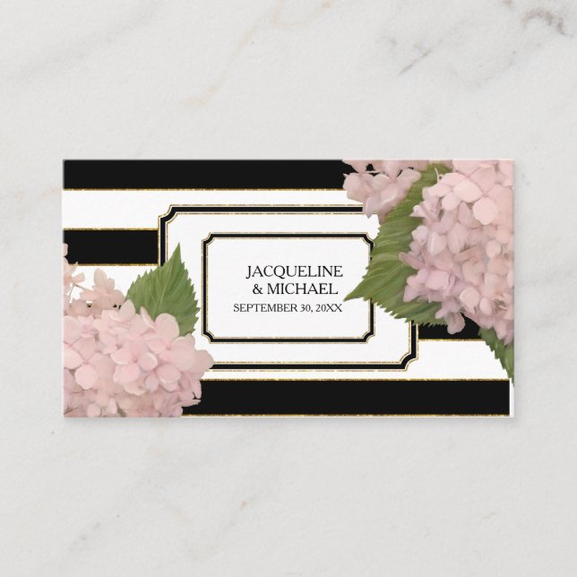 Cartes de Place Anglais Rose Hydrangea Parties sci (Devant)