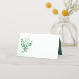 Cartes de place blanches Calla Lily