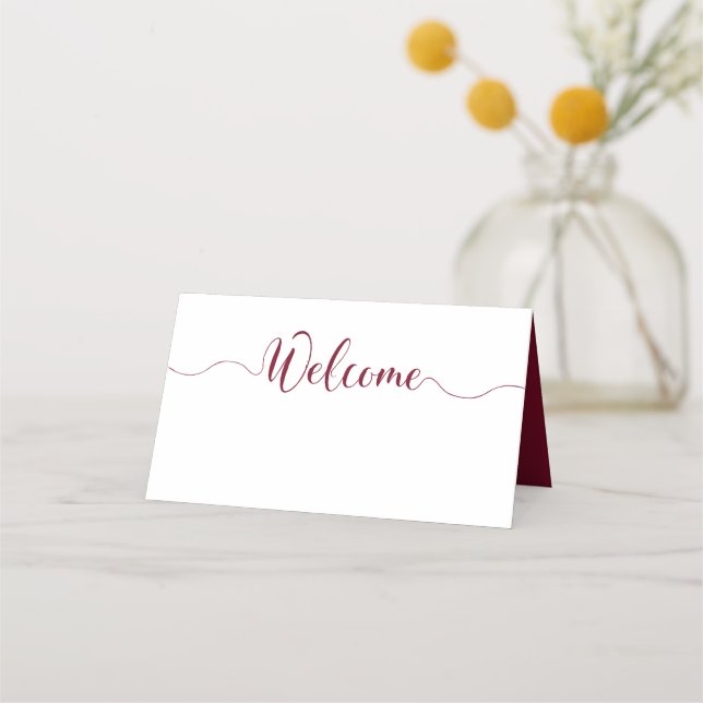 Cartes de Place Bourgogne pour tables Mariages (Devant)