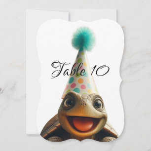 Cartes De Place De Table De Tortue Personnalisées,