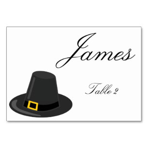 Cartes De Place De Table Thanksgiving Avec Casquet