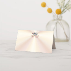 Cartes de Place Ecru, Diamant Or Rose
