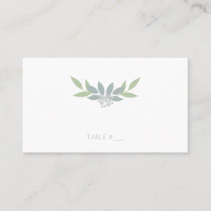 Cartes de place feuillage vert - plat