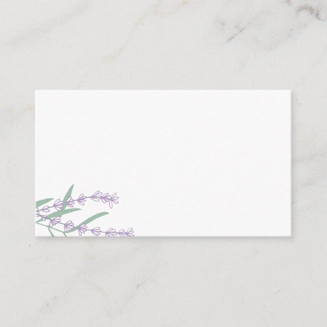 Cartes de place florales Lavender (Devant)