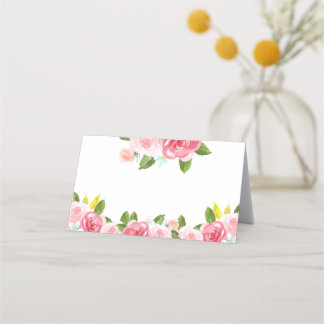 Cartes de Place Florales Peony Rose