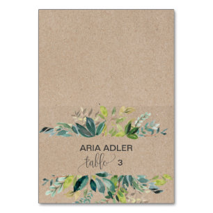 Cartes de place Kraft Foliage Escort