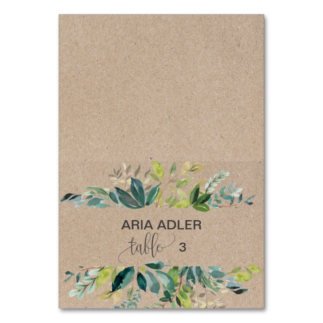 Cartes de place Kraft Foliage Escort (Par défaut)