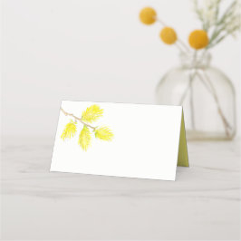 Cartes de place mariage de catkins Jaune