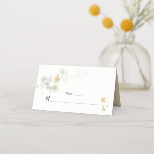 Cartes de place Meadow Green et Gold Botanical