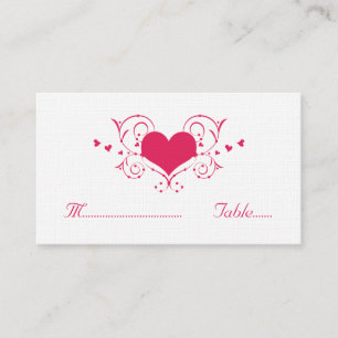 Cartes de Place Plein Coeur, Rose foncé