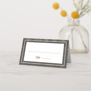 Cartes de place pliées en bois rustique RWC