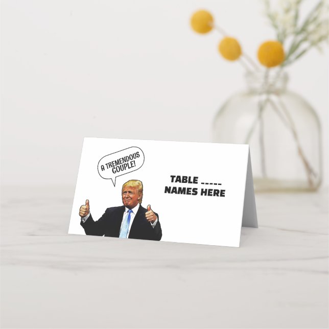 CARTES DE PLACE PLIÉES PAR LE mariage DONALD TRUMP (Devant)