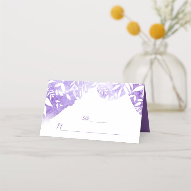 Cartes de place pour feuilles blanches ultra viole (Devant)