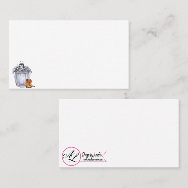 Cartes De Place Vierge Mariage campagnard D'Été Ru (Devant / Derrière)