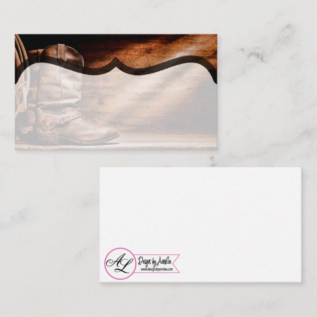 Cartes de place vierges Bottes de garçon de corne  (Devant / Derrière)