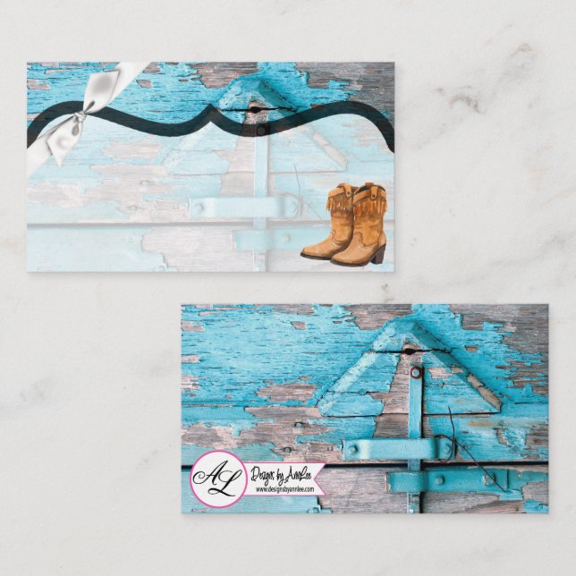 Cartes de place vierges Bottes de porte en bois bl (Devant / Derrière)