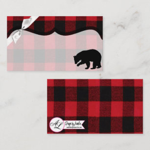 Cartes De Place Vierges Rouge Buffalo Plaid Bl