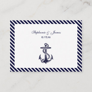 Cartes de placement 2 rayures diagonales marine an
