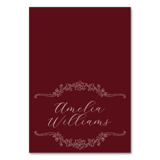 Cartes de placement de mariage à l'ancienne en Bou