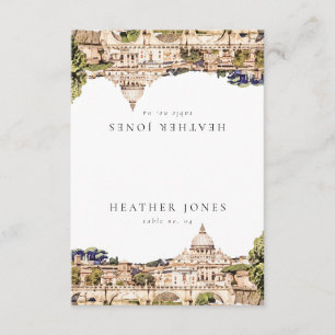 Cartes de placement de mariage à Rome Italie