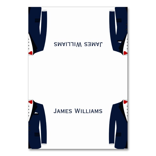 Cartes de placement de mariage gay bleu et blanc (Par défaut)