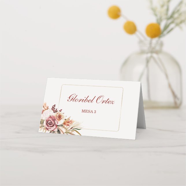 CARTES DE PLACEMENT DE TABLE (Devant)
