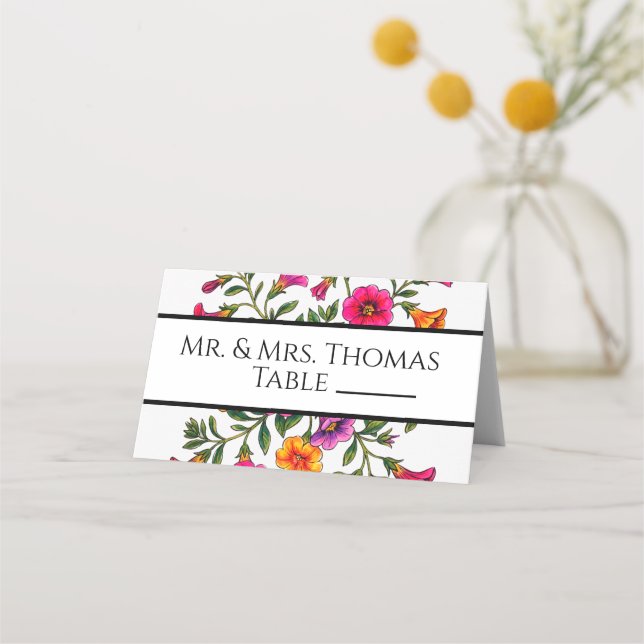 Cartes de placement de table, mariage (Dos)