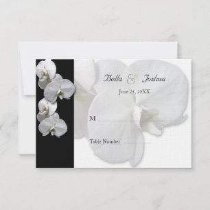 Cartes de placement de table Orchidée Blanche