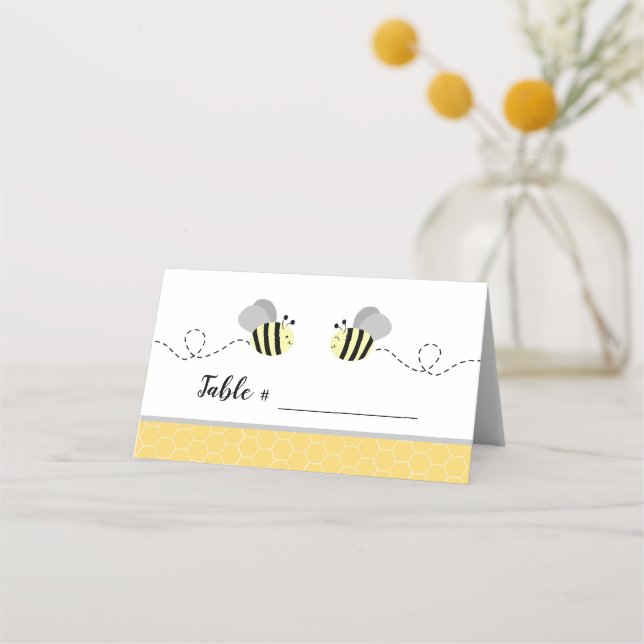 Cartes de placement des abeilles à bosses gris et  (Devant)
