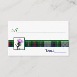 Cartes De Placement Du Charbon De Tartan Violet, V