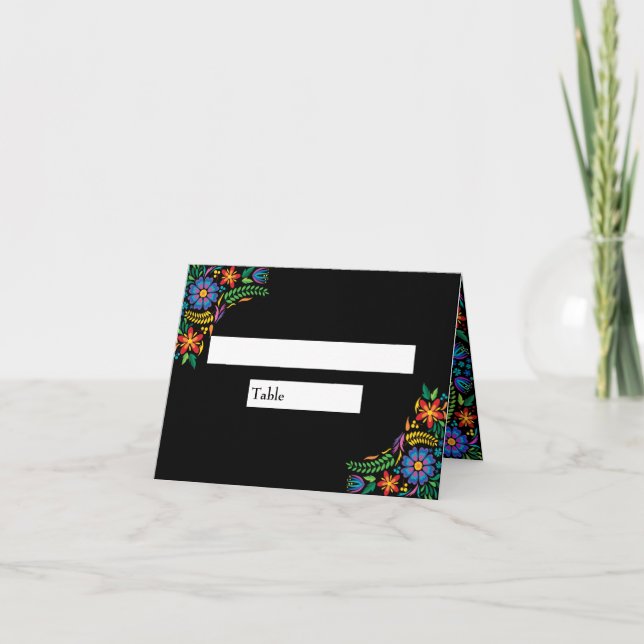 Cartes de placement Fleurs Mexicaines (Devant)