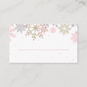 Cartes de placement Flocon de neige Paillettes Ros