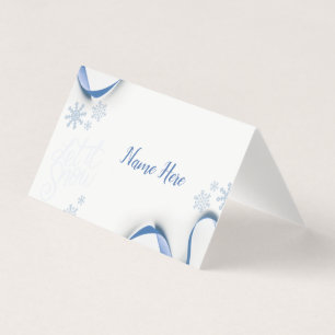 Cartes de placement Flocons de neige et Rubans ble