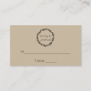 Cartes de placement modèle simple pour mariage