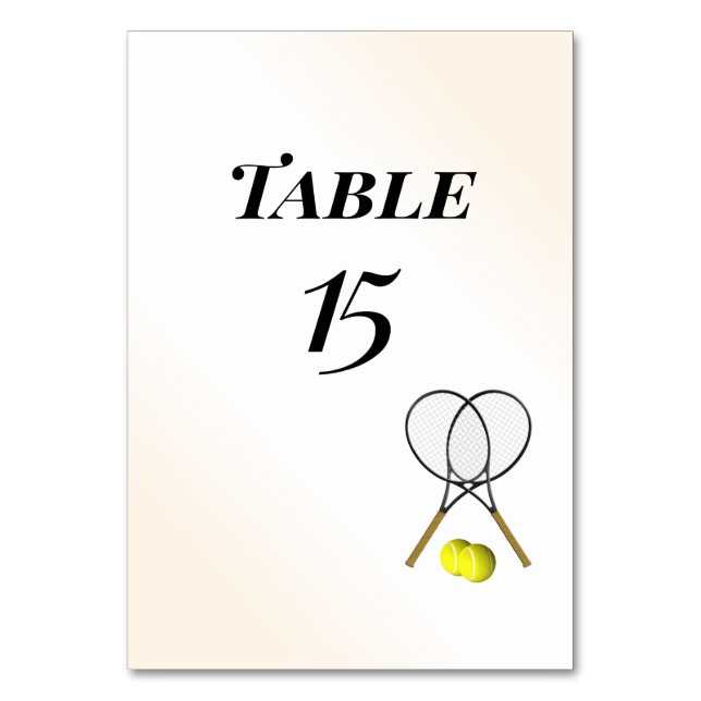 Cartes de placement numérotées pour table de tenni (Par défaut)