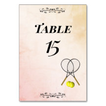 Cartes de placement numérotées pour tennis de tabl