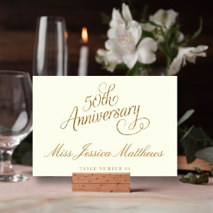 Cartes de placement pour les 50 ans de mariage