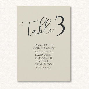 Cartes de Plan de Table de Mariage Coquilles d'Huî