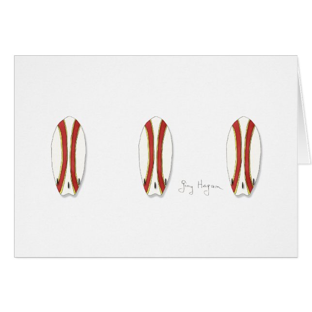 Cartes de planches de surf (Devant horizontal)
