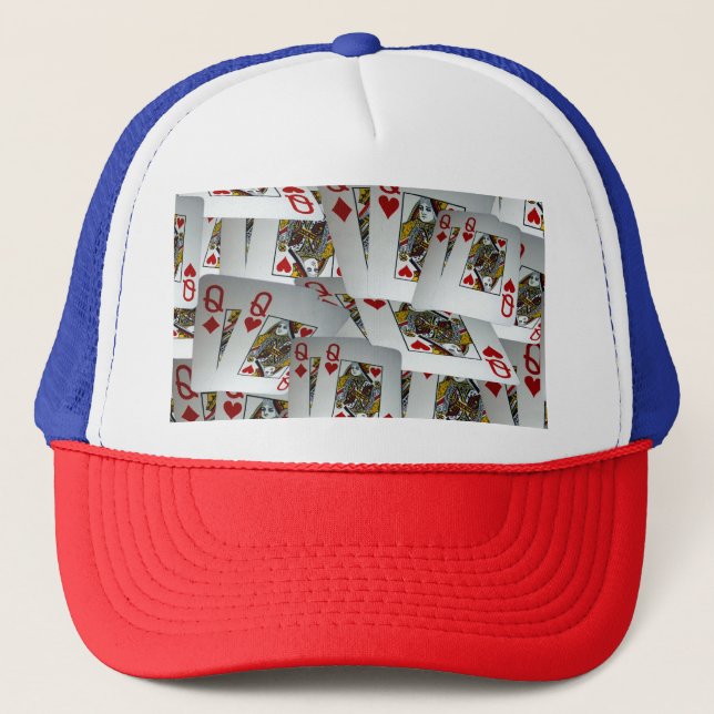 Cartes de Poker Scatted Queens, Casquette de camio (Devant)