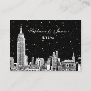 Cartes de positionnement couleur Etted NYC Skyline