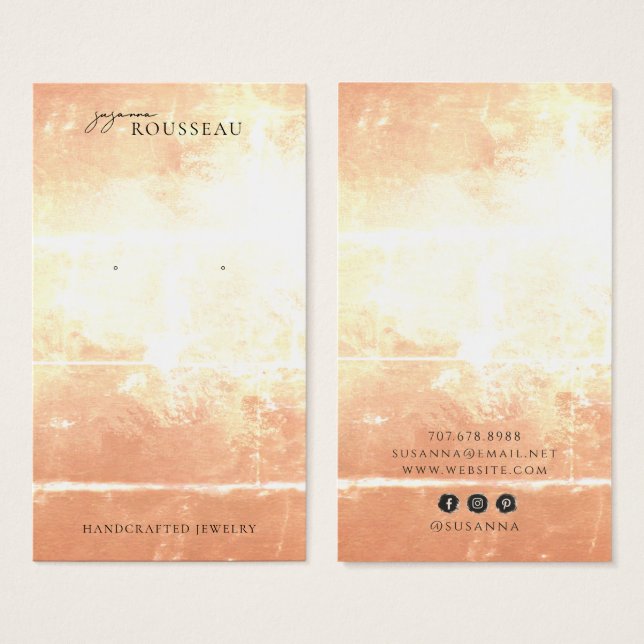 Cartes de Présentation de Bijoux Artisanaux Modern (Devant & derrière)