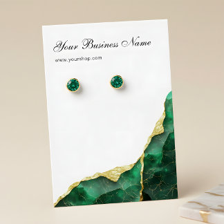 Cartes de Présentation de Boucles d'Oreilles Dorée