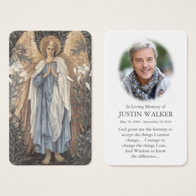 Cartes de prière | Ange de l'Annonciation (Devant & derrière)