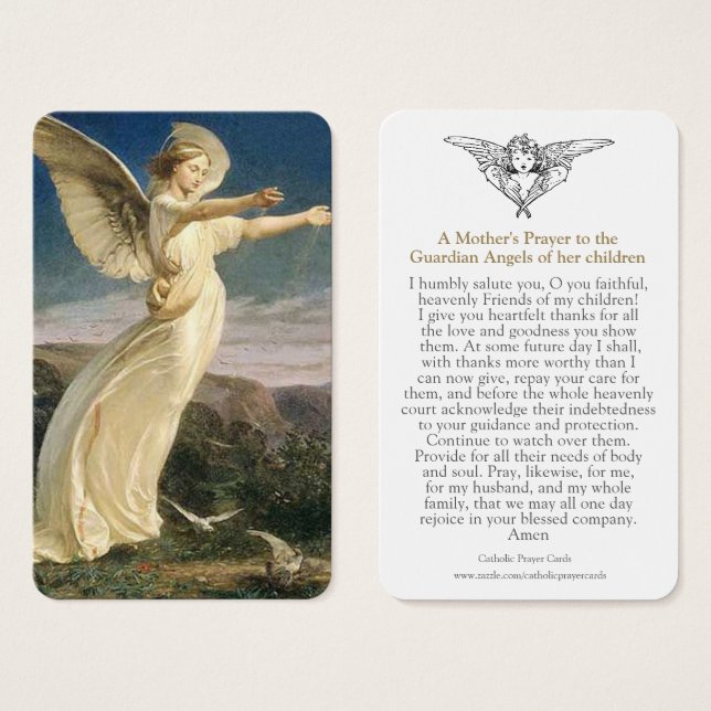 Cartes de prière | Angel victorien (Devant & derrière)